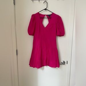French Connection  | Size 8
Birch Poplin Puff
Sleeve Minidress